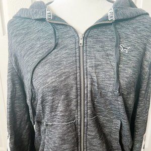 PINK Victoria's Secret Zip-Up Dark Gray Sweatshirt